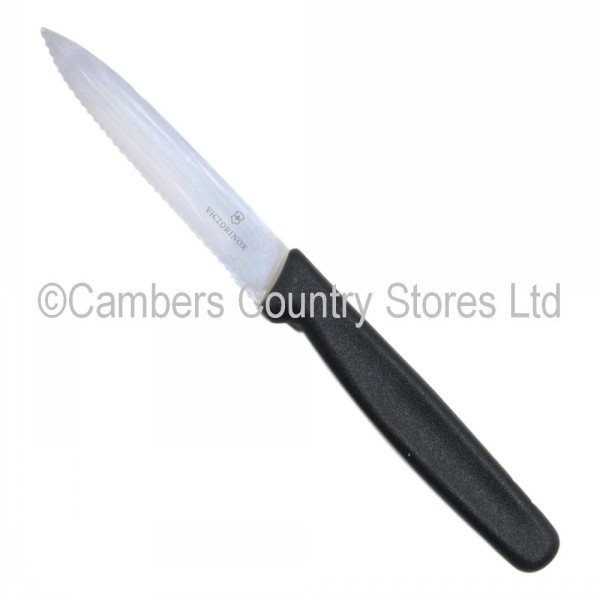 Victorinox Paring Knife PT Serrated Edge 10cm Black Cambers Country Store